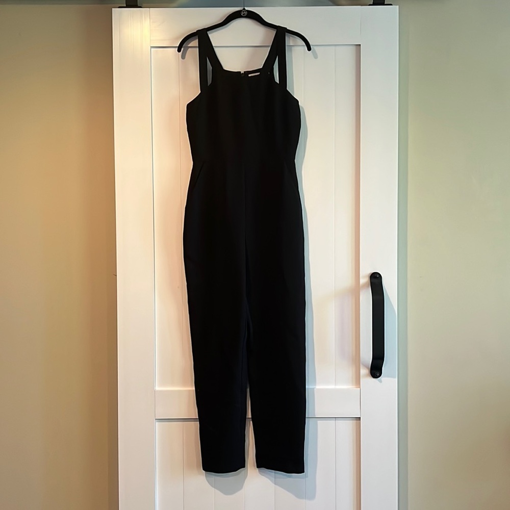 BCBGeneration black jumpsuit with cutout straps (4)
